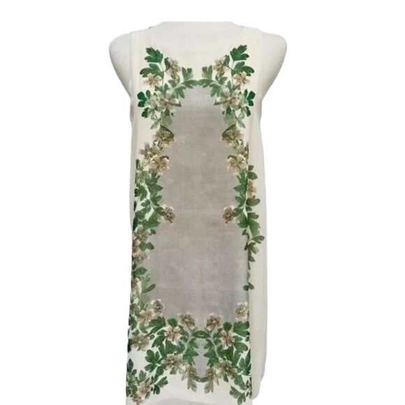 Max studio cream, a line dress with floral design size small - Picture 12 of 12